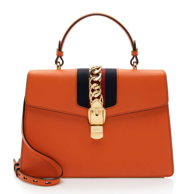 Gucci Leather Sylvie Medium Top Handle (SHF-PUOoAN) - Barde