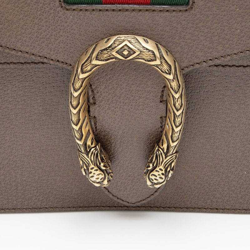 Gucci Leather Web Dionysus Medium Shoulder Bag (SHF-fkJx6y) - Barde - Image 10