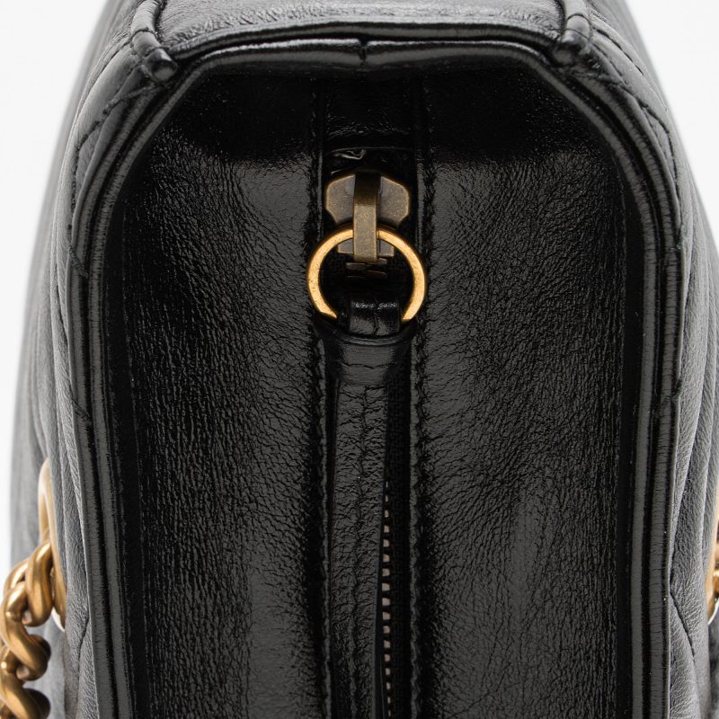 Gucci Matelasse Calfskin GG Marmont Medium Chain Tote (SHF-J9nqlQ) - Barde - Image 9