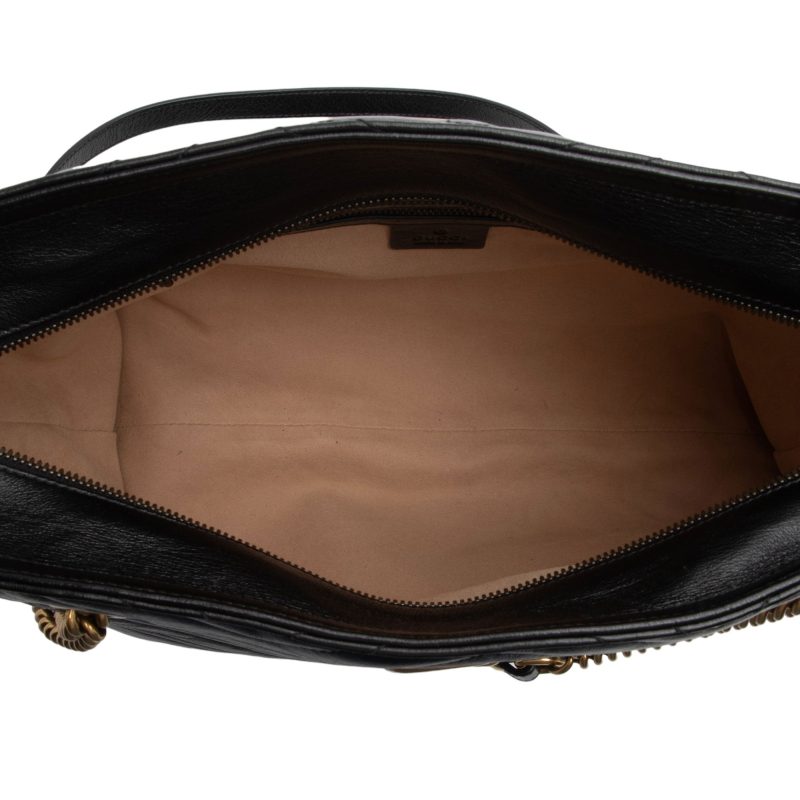 Gucci Matelasse Calfskin GG Marmont Medium Chain Tote (SHF-J9nqlQ) - Barde - Image 7
