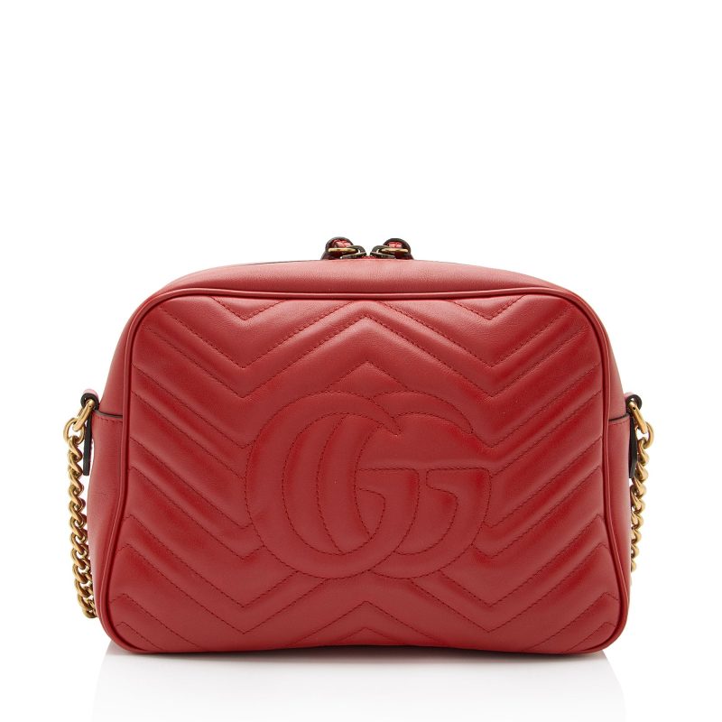 Gucci Matelasse Leather GG Marmont Chain Medium Shoulder Bag (SHF-a9tEkd) - Barde - Image 3