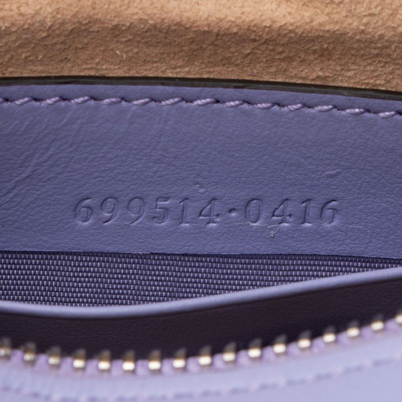 Gucci Matelasse Leather GG Marmont Half Moon Mini Shoulder Bag (SHF-OFIt7E) - Barde - Image 6