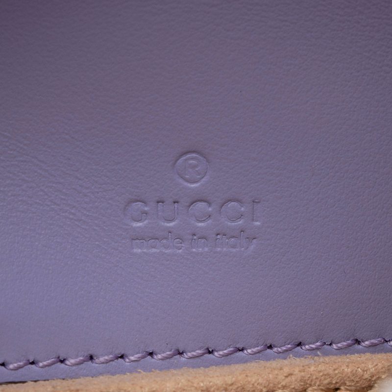 Gucci Matelasse Leather GG Marmont Half Moon Mini Shoulder Bag (SHF-OFIt7E) - Barde - Image 8