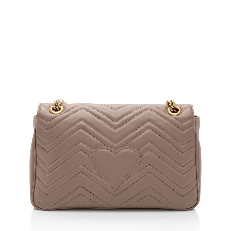 Gucci Matelasse Leather GG Marmont Medium Flap Shoulder Bag (SHF-EZthFS) - Barde - Image 3