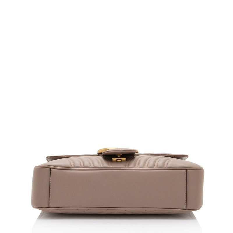 Gucci Matelasse Leather GG Marmont Medium Flap Shoulder Bag (SHF-EZthFS) - Barde - Image 4