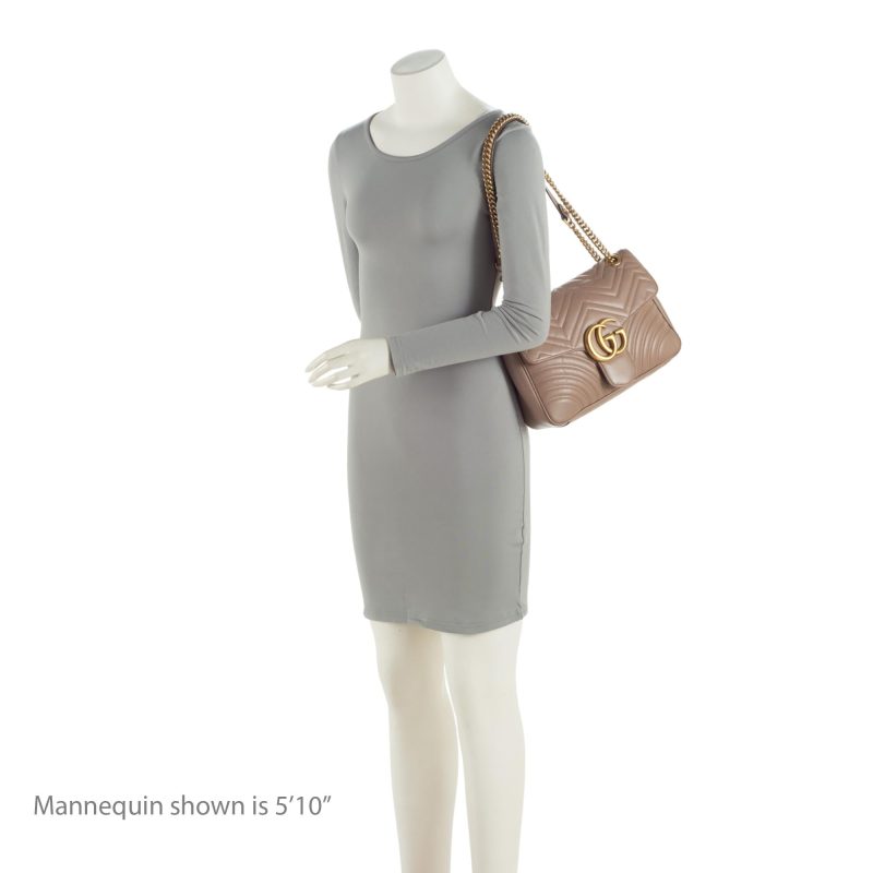 Gucci Matelasse Leather GG Marmont Medium Flap Shoulder Bag (SHF-EZthFS) - Barde - Image 5