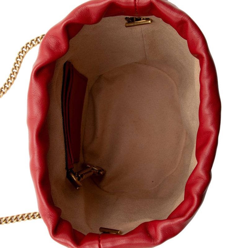 Gucci Matelasse Leather GG Marmont Mini Bucket Bag (SHF-5Z20gx) - Barde - Image 7