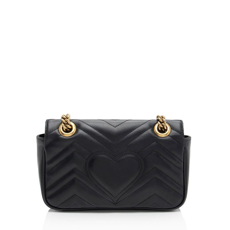 Gucci Matelasse Leather GG Marmont Mini Flap Bag (SHF-13Gwwc) - Barde - Image 3