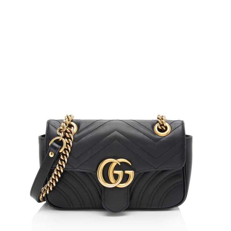 Gucci Matelasse Leather GG Marmont Mini Flap Bag (SHF-13Gwwc) - Barde