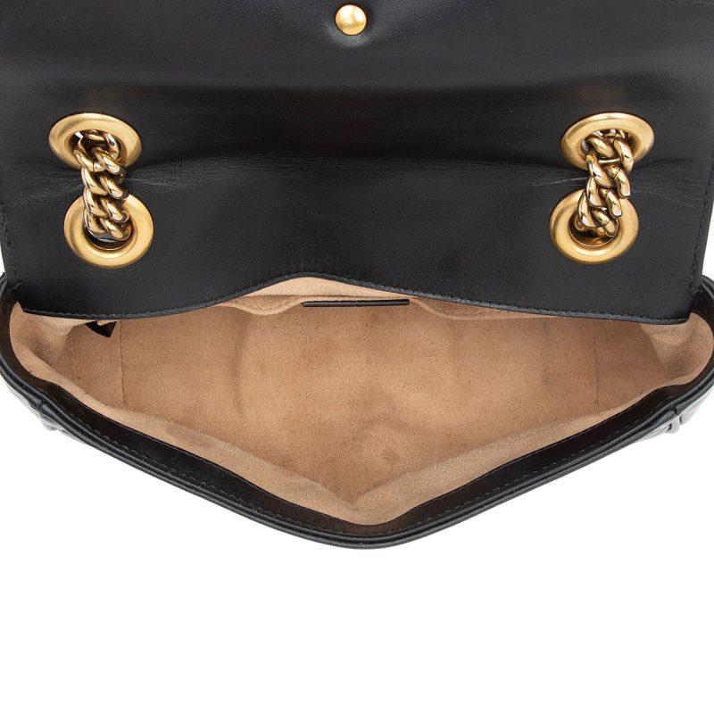 Gucci Matelasse Leather GG Marmont Mini Flap Bag (SHF-13Gwwc) - Barde - Image 7