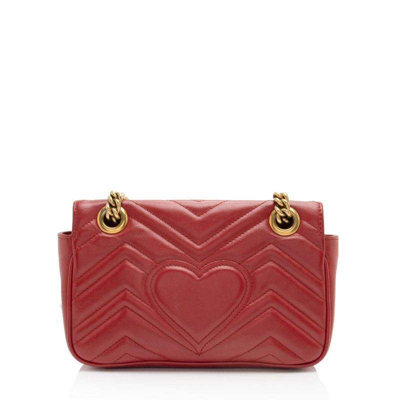 Gucci Matelasse Leather GG Marmont Mini Flap Bag (SHF-Ak6QrB) - Barde - Image 3