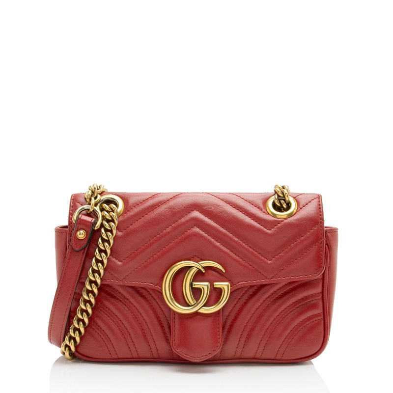 Gucci Matelasse Leather GG Marmont Mini Flap Bag (SHF-Ak6QrB) - Barde