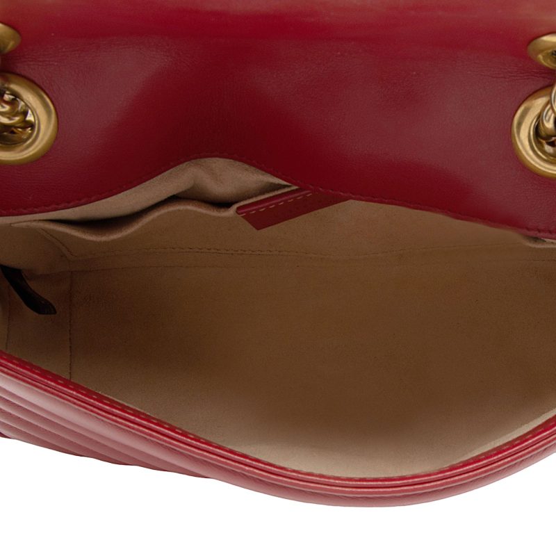 Gucci Matelasse Leather GG Marmont Mini Flap Bag (SHF-Ak6QrB) - Barde - Image 7