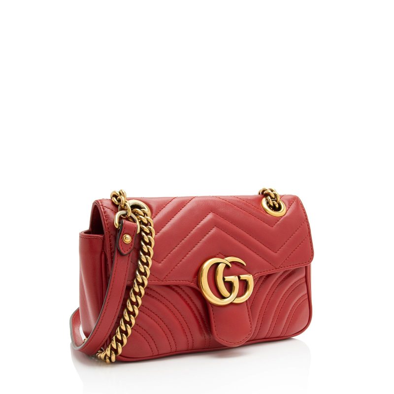 Gucci Matelasse Leather GG Marmont Mini Flap Bag (SHF-Ak6QrB) - Barde - Image 2