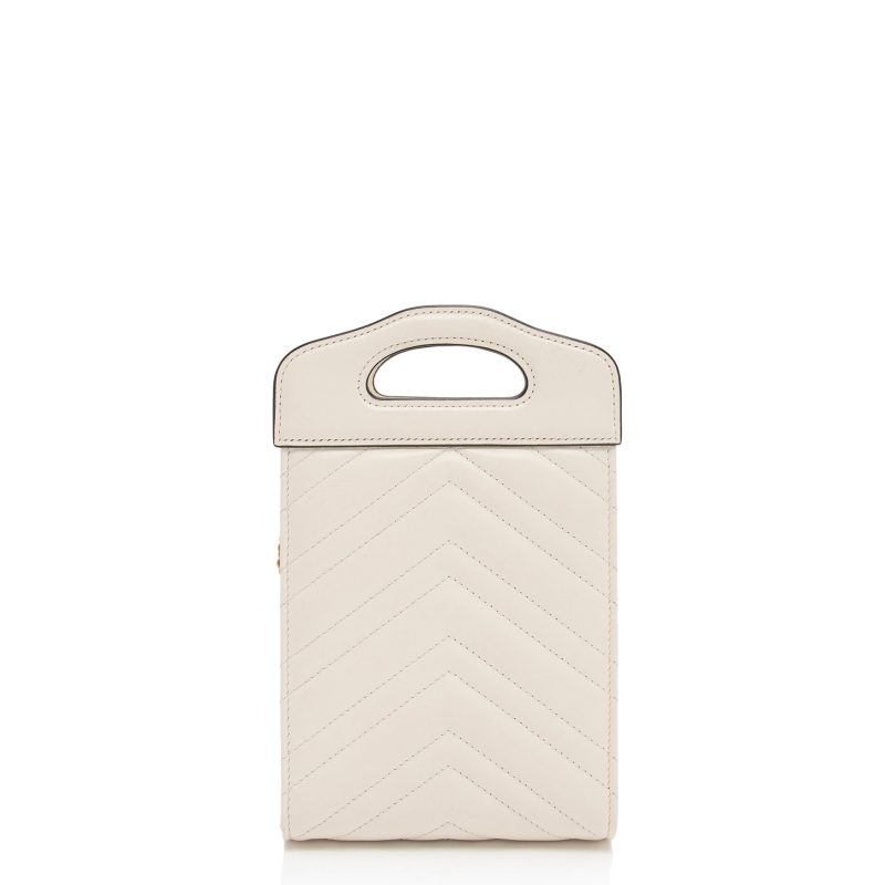 Gucci Matelasse Leather GG Marmont Mini Slip Top Handle (SHF-krsWgi) - Barde - Image 3