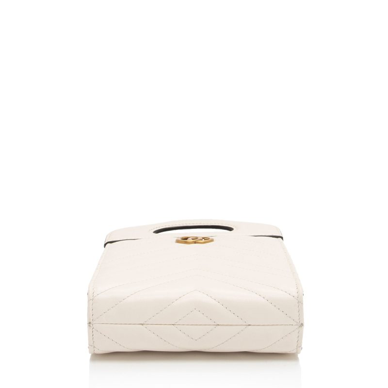 Gucci Matelasse Leather GG Marmont Mini Slip Top Handle (SHF-krsWgi) - Barde - Image 4