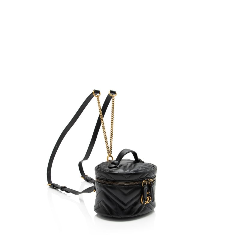 Gucci Matelasse Leather GG Marmont Round Mini Backpack (SHF-tbmiZF) - Barde - Image 2