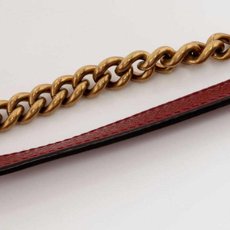 Gucci Matelasse Leather GG Marmont Round Mini Shoulder Bag (SHF-yCEFTL) - Barde - Image 10