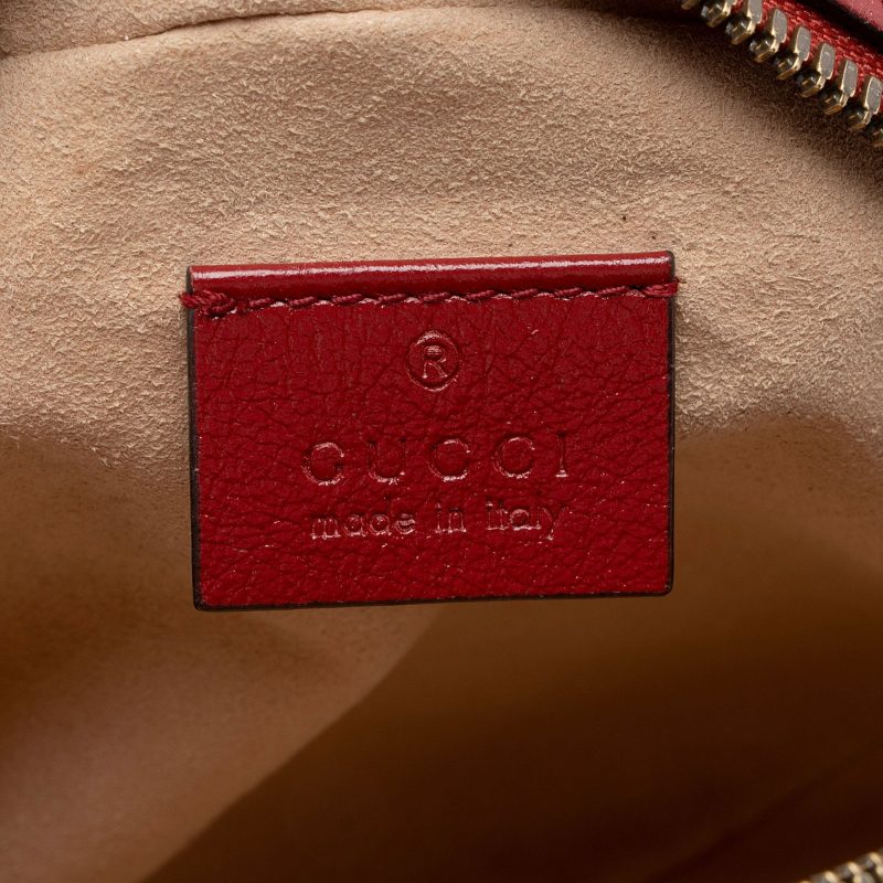 Gucci Matelasse Leather GG Marmont Round Mini Shoulder Bag (SHF-yCEFTL) - Barde - Image 8