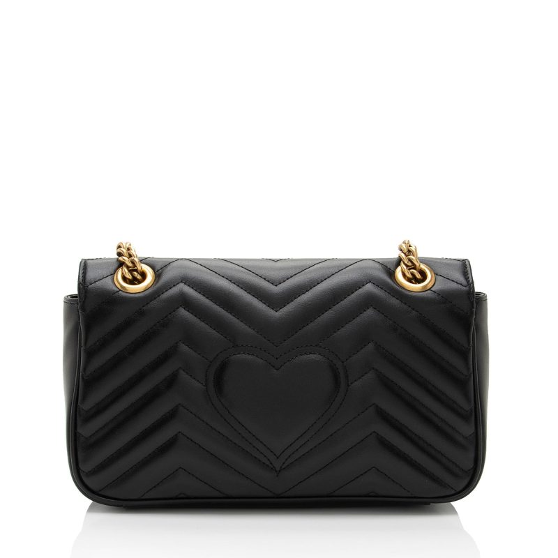 Gucci Matelasse Leather GG Marmont Small Flap Bag (SHF-Bvjama) - Barde - Image 3