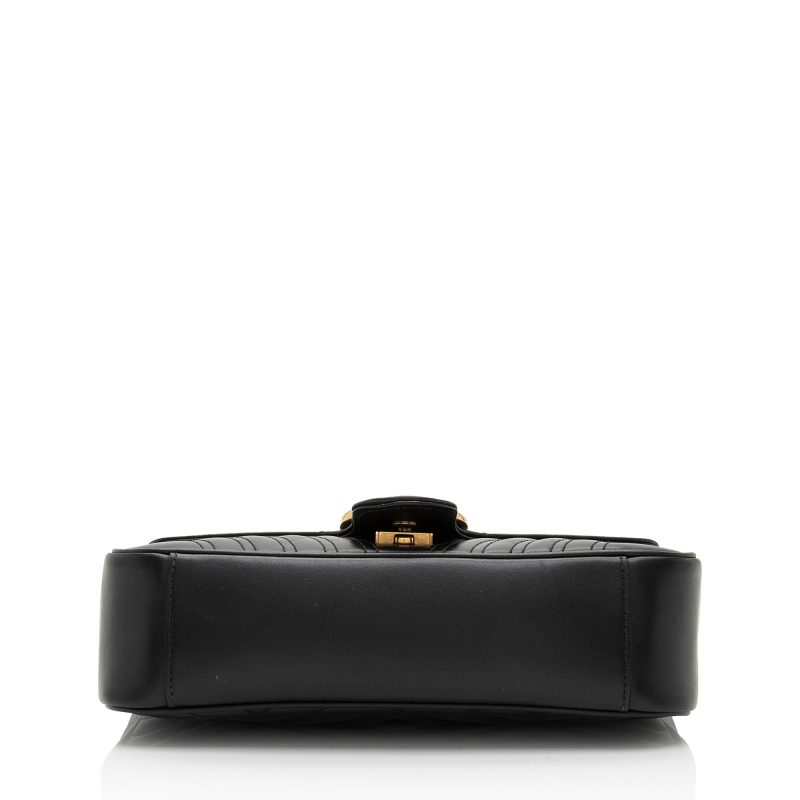 Gucci Matelasse Leather GG Marmont Small Flap Bag (SHF-Bvjama) - Barde - Image 4