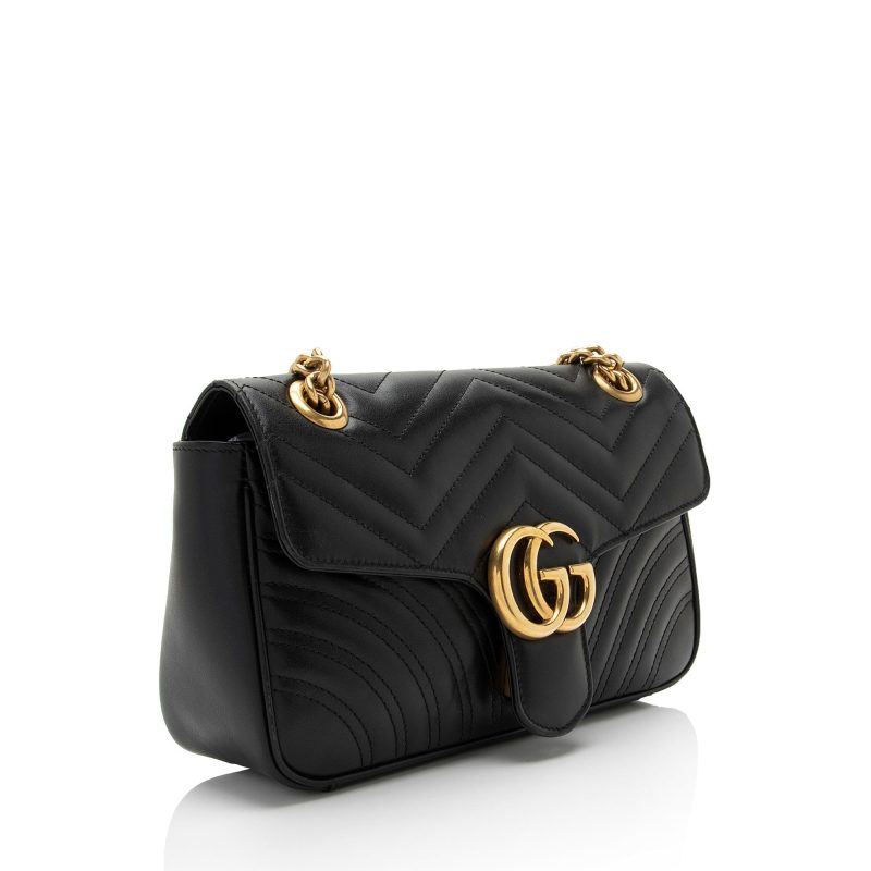 Gucci Matelasse Leather GG Marmont Small Flap Bag (SHF-Bvjama) - Barde - Image 2