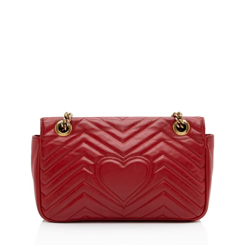 Gucci Matelasse Leather GG Marmont Small Flap Bag (SHF-X3SjWs) - Barde - Image 3