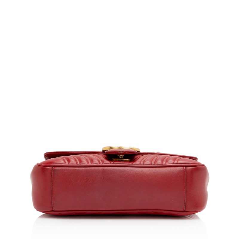 Gucci Matelasse Leather GG Marmont Small Flap Bag (SHF-X3SjWs) - Barde - Image 4