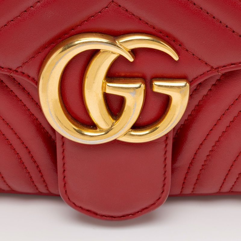 Gucci Matelasse Leather GG Marmont Small Flap Bag (SHF-X3SjWs) - Barde - Image 9