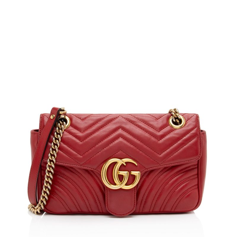 Gucci Matelasse Leather GG Marmont Small Flap Bag (SHF-X3SjWs) - Barde