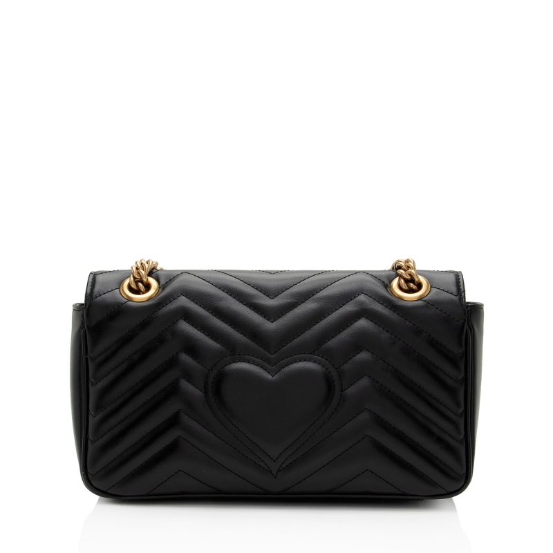 Gucci Matelasse Leather GG Marmont Small Flap Bag (SHF-lcLQ2a) - Barde - Image 3