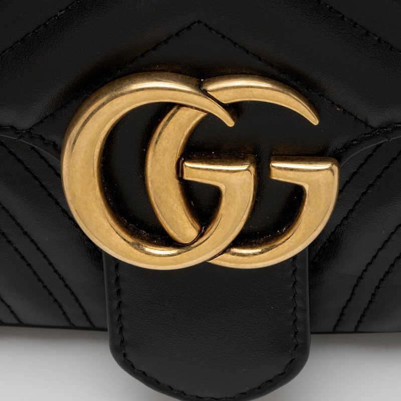 Gucci Matelasse Leather GG Marmont Small Flap Bag (SHF-lcLQ2a) - Barde - Image 9