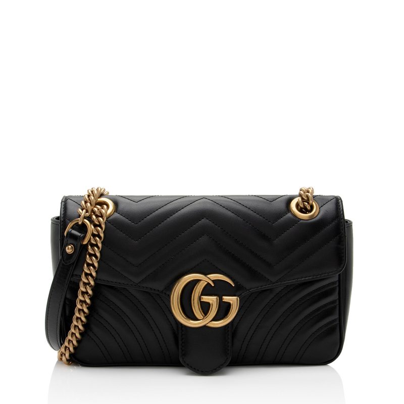 Gucci Matelasse Leather GG Marmont Small Flap Bag (SHF-lcLQ2a) - Barde
