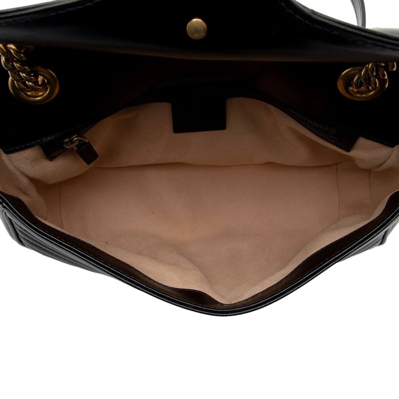 Gucci Matelasse Leather GG Marmont Small Flap Bag (SHF-lcLQ2a) - Barde - Image 7