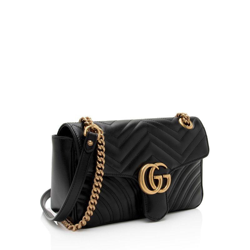 Gucci Matelasse Leather GG Marmont Small Flap Bag (SHF-lcLQ2a) - Barde - Image 2
