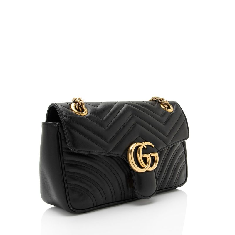 Gucci Matelasse Leather GG Marmont Small Flap Bag (SHF-IH7kiO) - Barde - Image 2