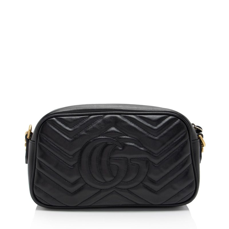 Gucci Matelasse Leather GG Marmont Small Shoulder Bag (SHF-RkEnxD) - Barde - Image 3