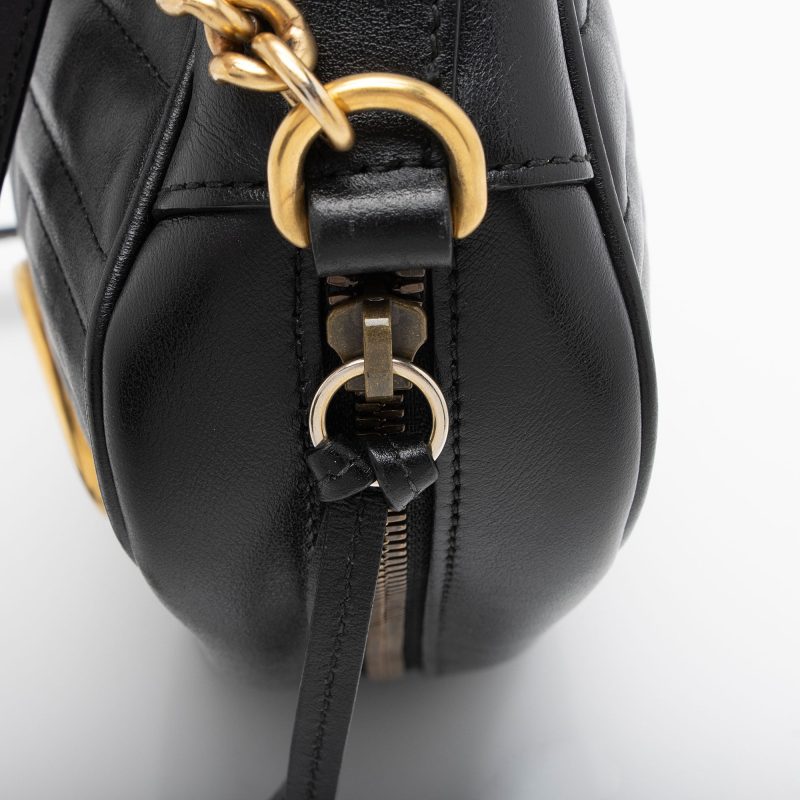Gucci Matelasse Leather GG Marmont Small Shoulder Bag (SHF-RkEnxD) - Barde - Image 10