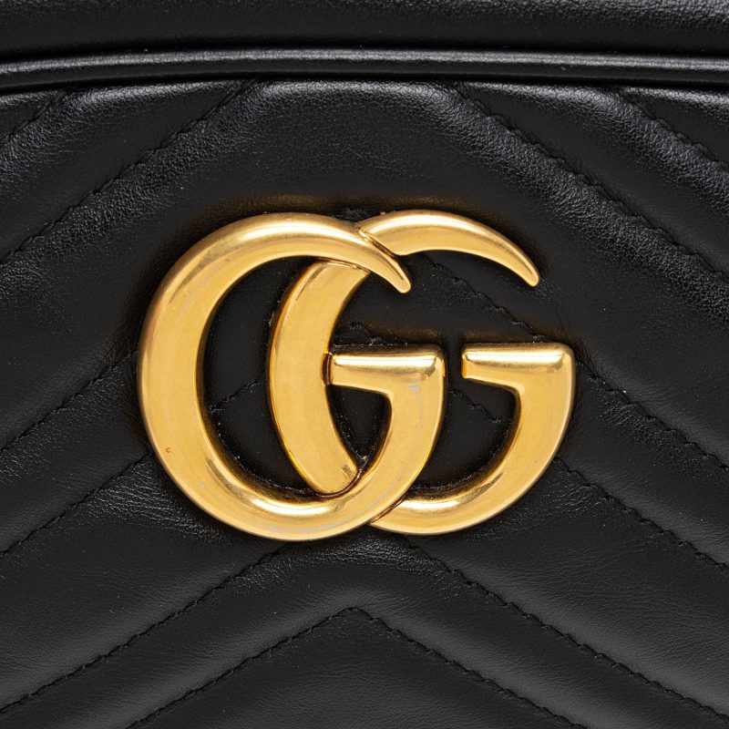 Gucci Matelasse Leather GG Marmont Small Shoulder Bag (SHF-RkEnxD) - Barde - Image 9