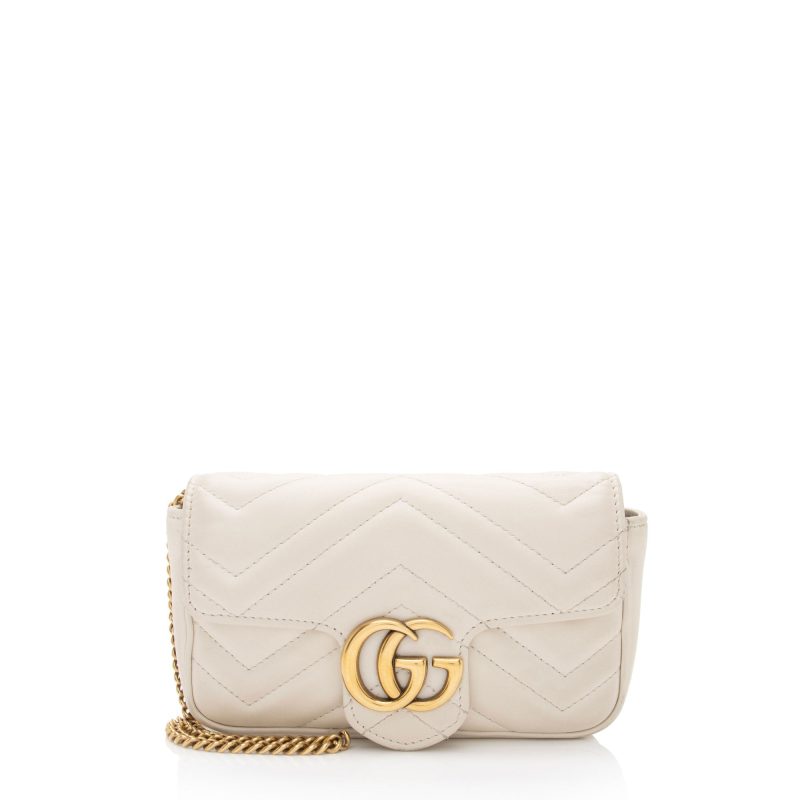 Gucci Matelasse Leather GG Marmont Super Mini Flap Bag (SHF-beHFsH) - Barde