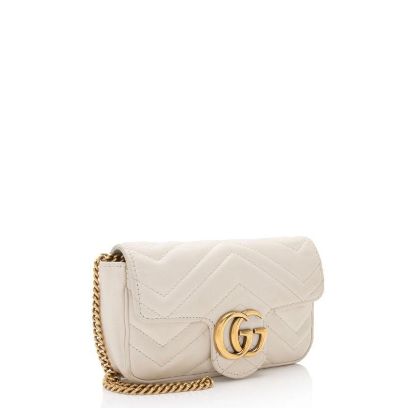 Gucci Matelasse Leather GG Marmont Super Mini Flap Bag (SHF-beHFsH) - Barde - Image 2