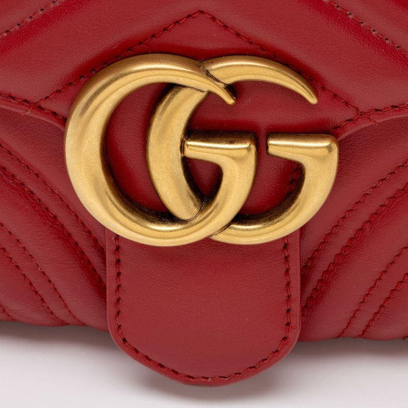 Gucci Matelasse Leather GG Marmont Zip Around Top Handle (SHF-IX8hjL) - Barde - Image 9