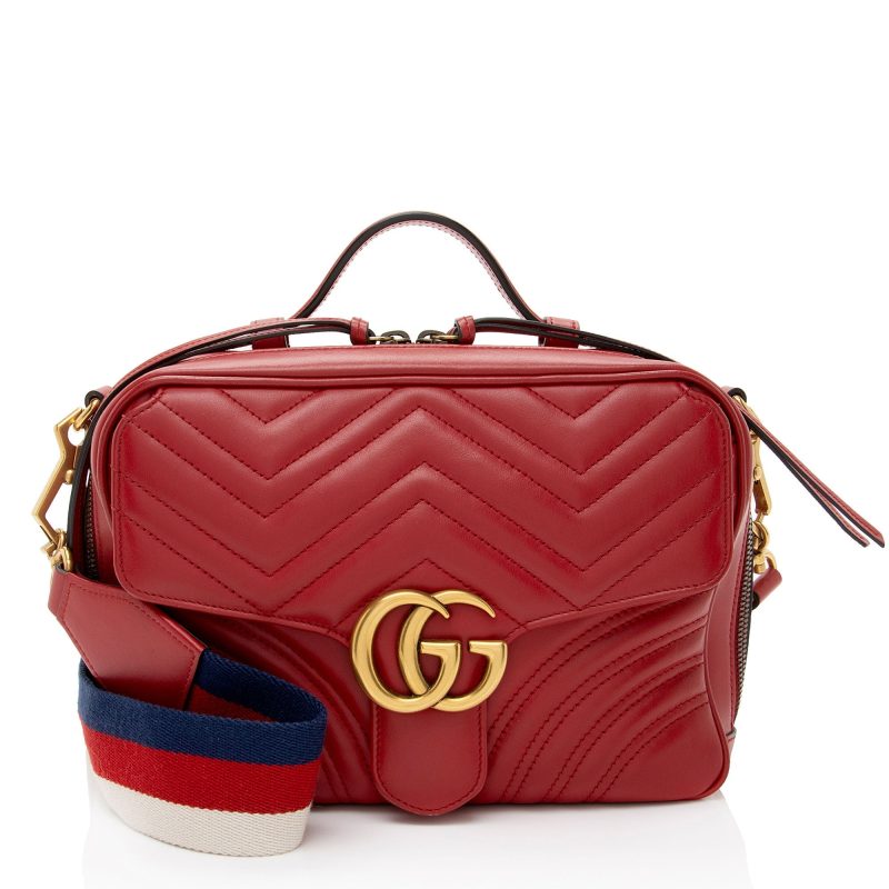 Gucci Matelasse Leather GG Marmont Zip Around Top Handle (SHF-ahwcCx) - Barde