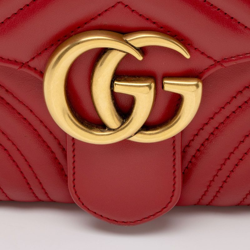 Gucci Matelasse Leather GG Marmont Zip Around Top Handle (SHF-ahwcCx) - Barde - Image 9