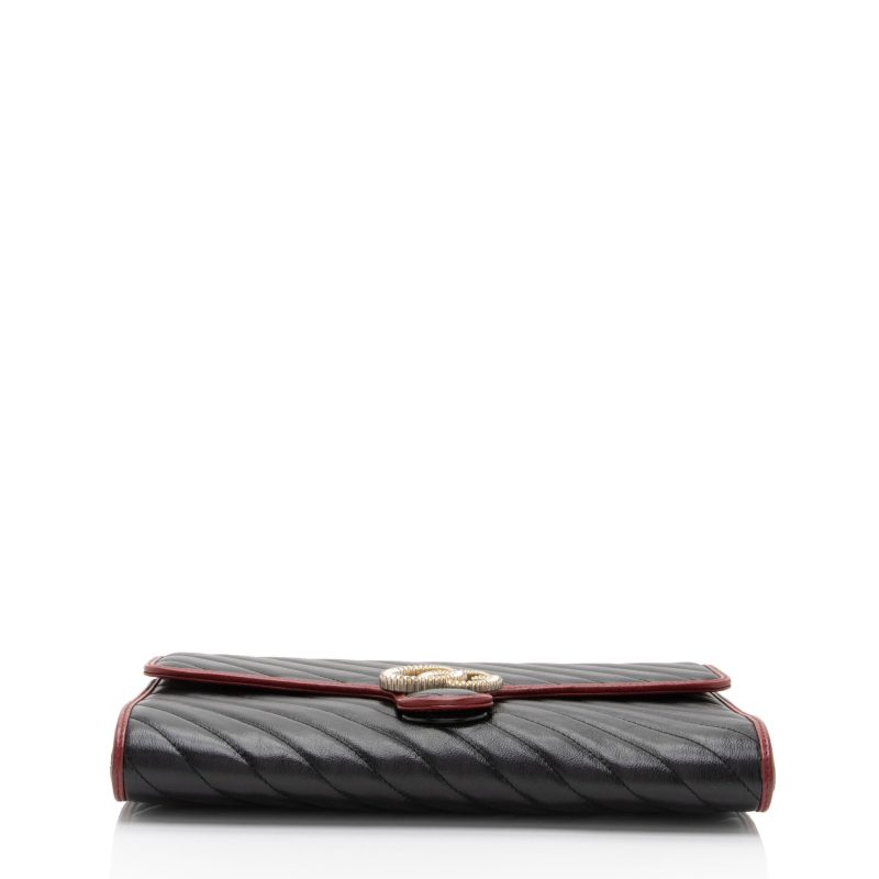 Gucci Matelasse Leather Torchon GG Marmont Clutch (SHF-CeLx8H) - Barde - Image 4