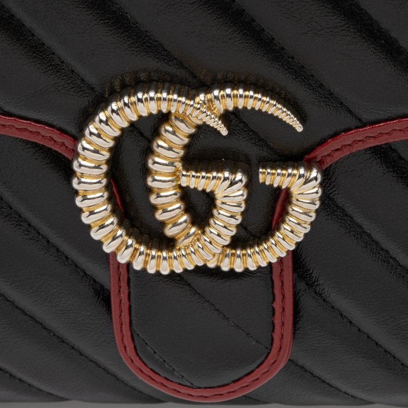 Gucci Matelasse Leather Torchon GG Marmont Clutch (SHF-CeLx8H) - Barde - Image 8