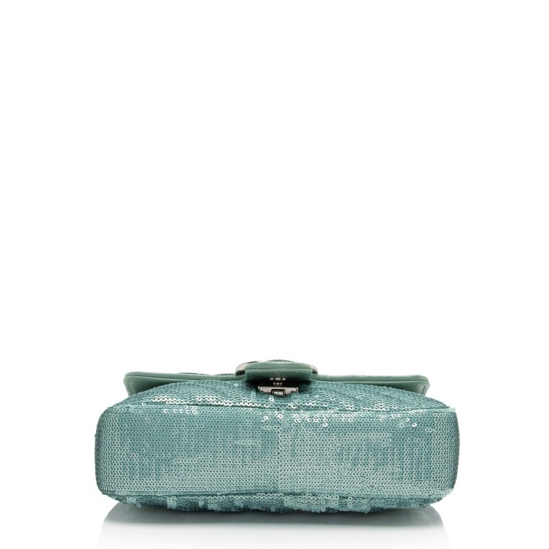 Gucci Matelasse Sequin GG Marmont Mini Flap Bag (SHF-09pAUc) - Barde - Image 4