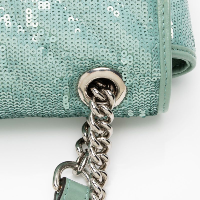 Gucci Matelasse Sequin GG Marmont Mini Flap Bag (SHF-09pAUc) - Barde - Image 10