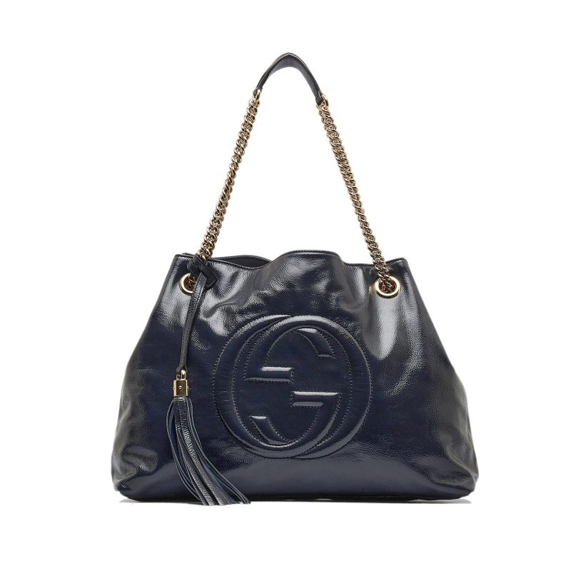 Gucci Medium Patent Soho Chain Tote (SHG-ln0QMk) - Barde