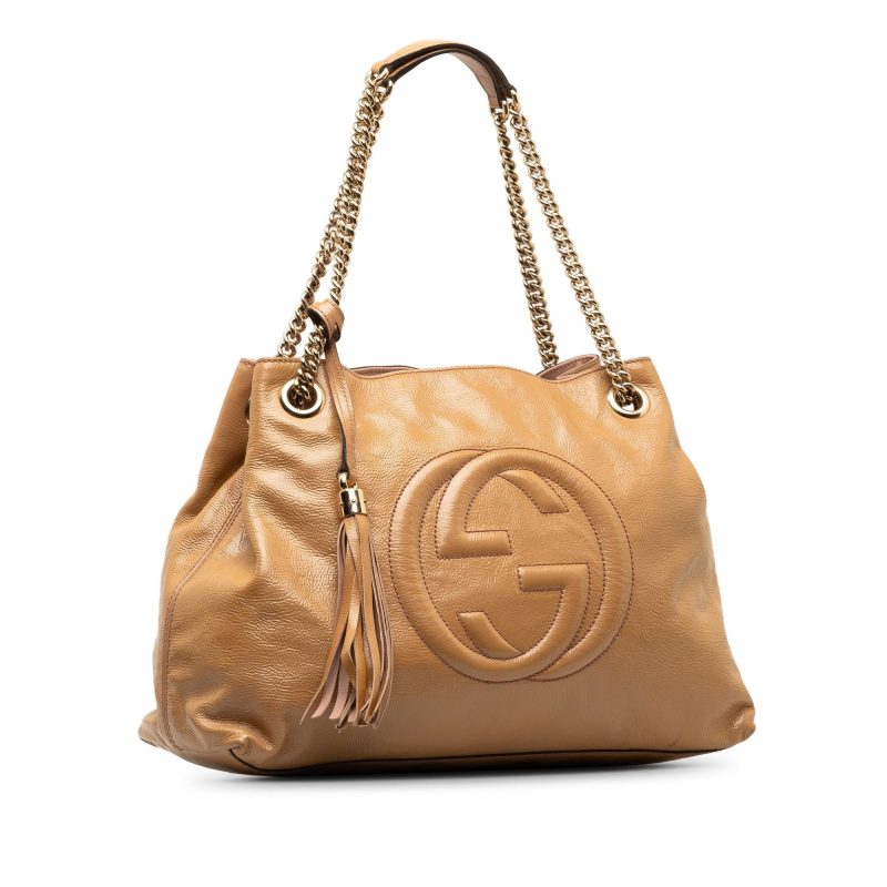 Gucci Medium Patent Soho Chain Tote (SHG-jrt6iJ) - Barde - Image 2